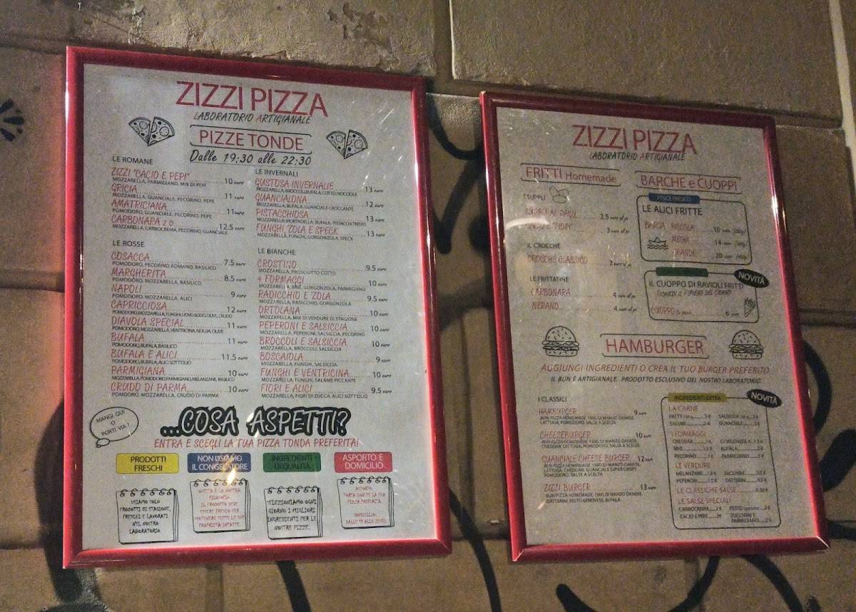 Menu di Zizzi Pizza - Laboratorio artigianale 