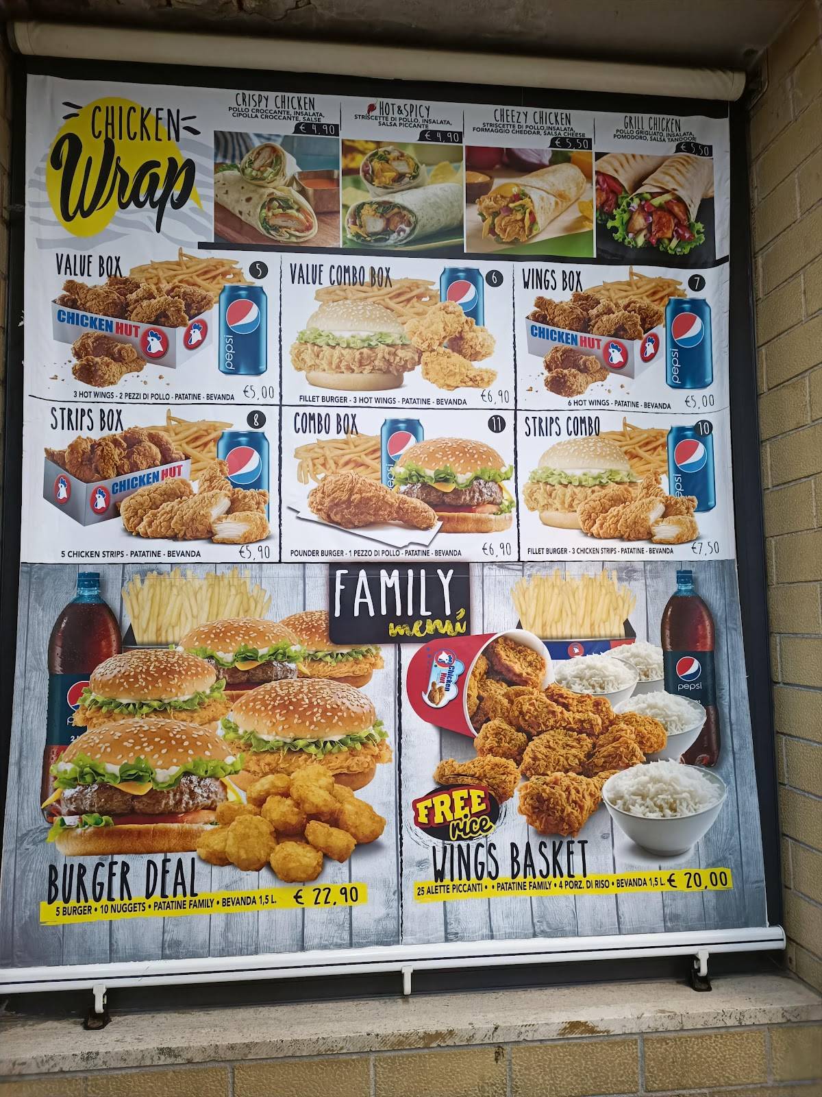 Menu di Pizzeria al Taglio 