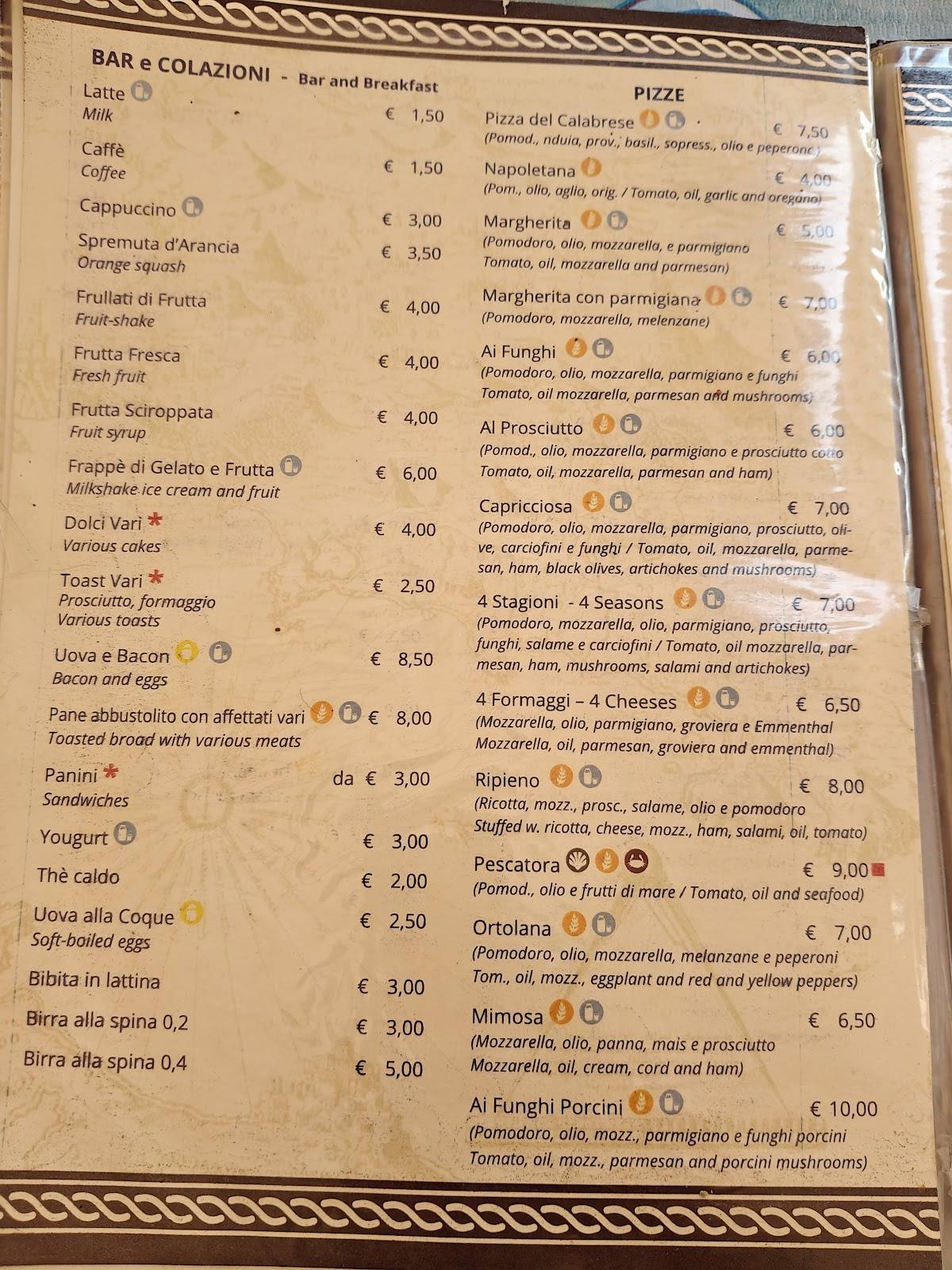 Menu di dal Calabrese 
