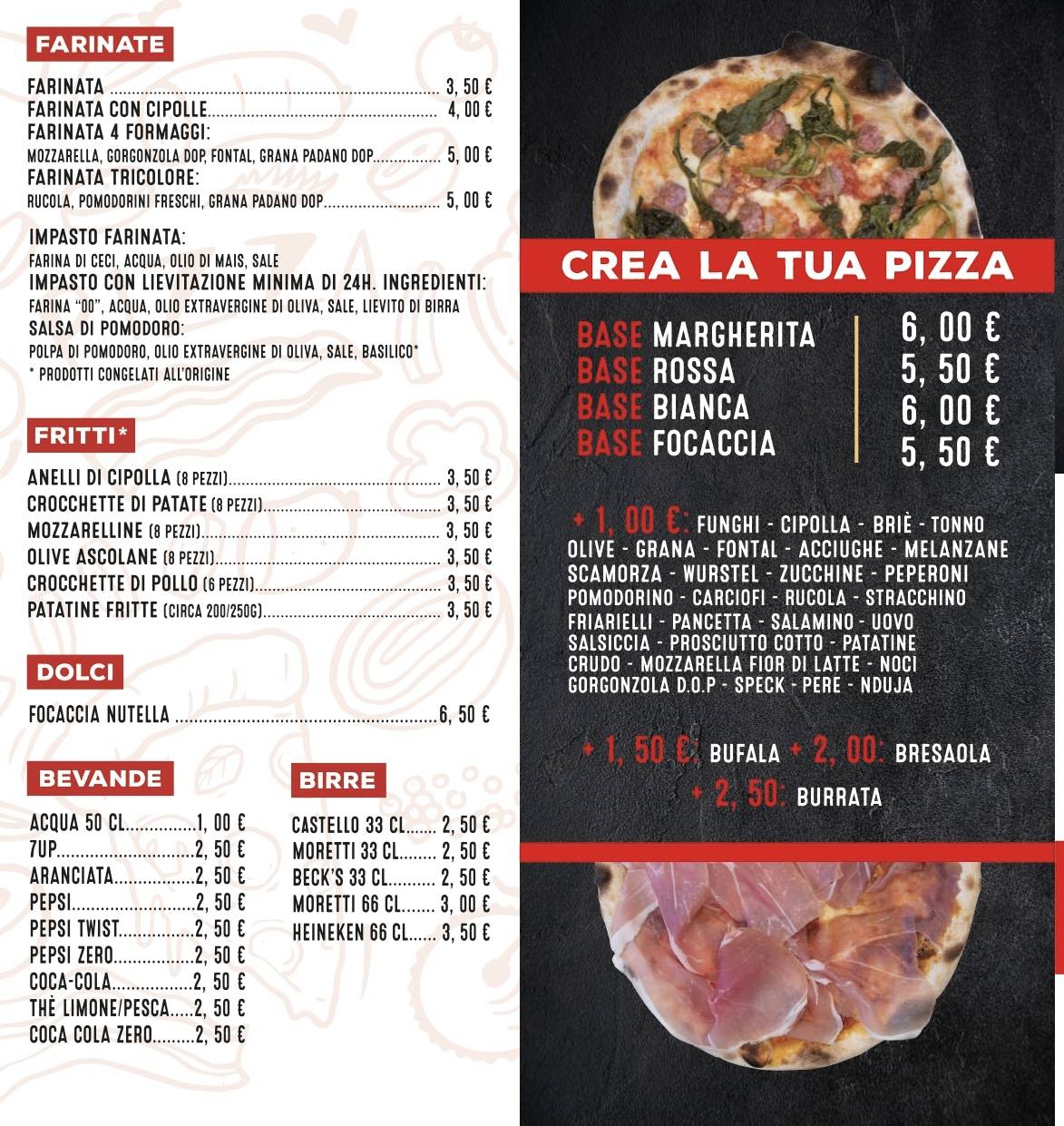 Menu di Pizzeria del borgo 