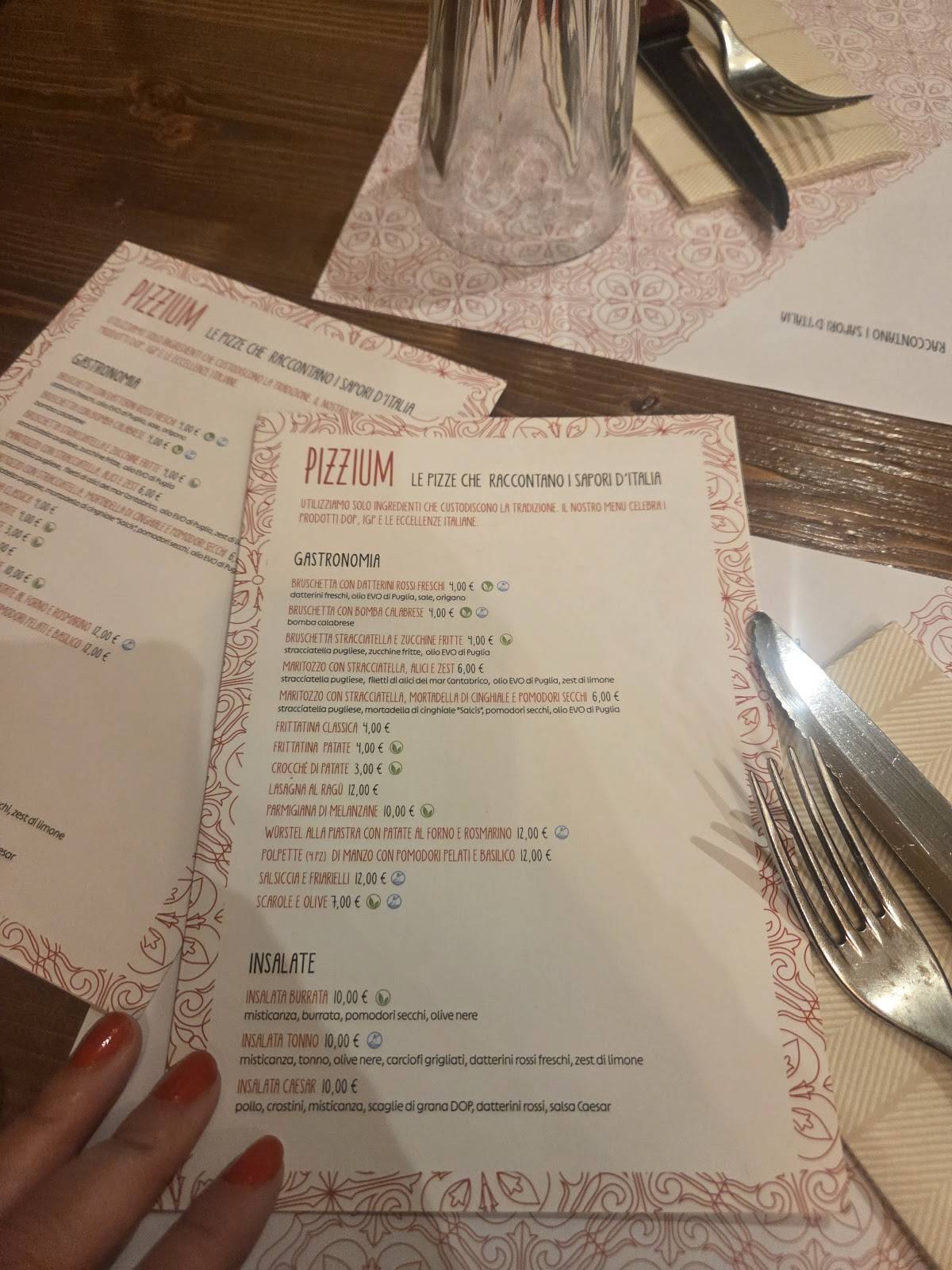 Menu de Pizzium - Torino Duchessa Jolanda