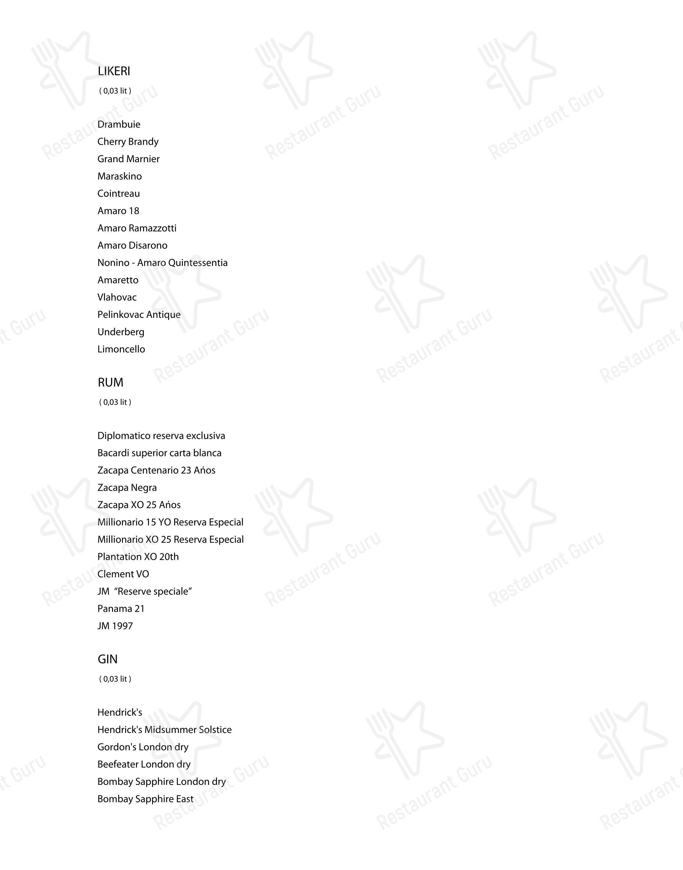 Menu per Plavi podrum in Abbazia