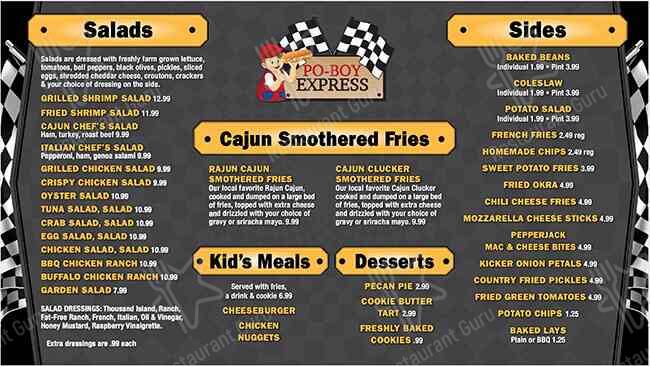 Po-Boy Express - Alexandria menu