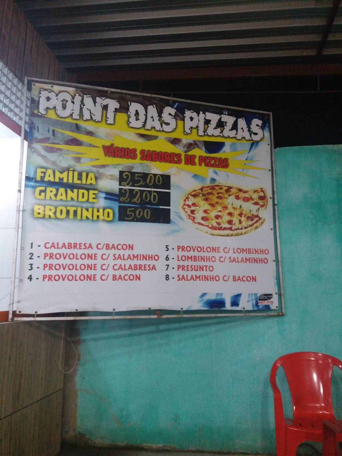 Point das Pizzas cardápio