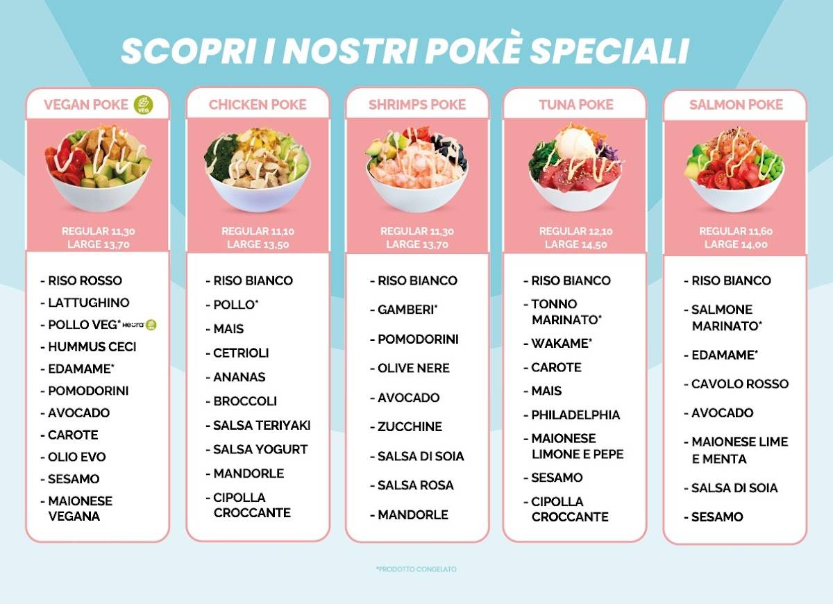 Menu di Pokè Kal - Novara 