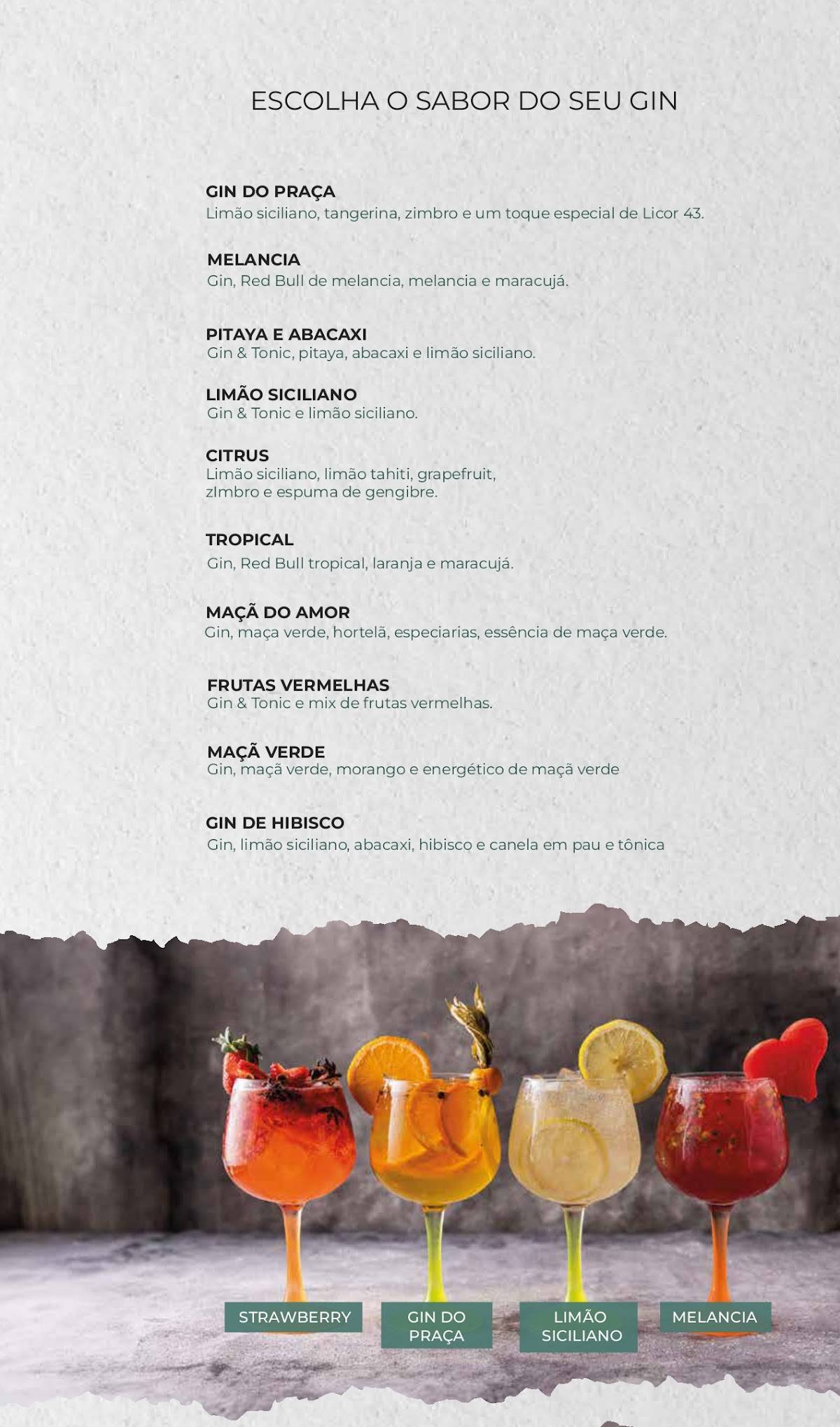 Praça Santa Paula cardápio