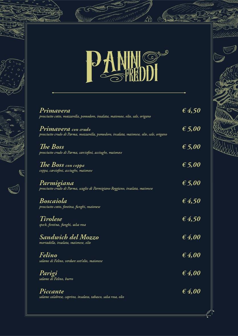 Menu di Pub Birreria La Corriera 