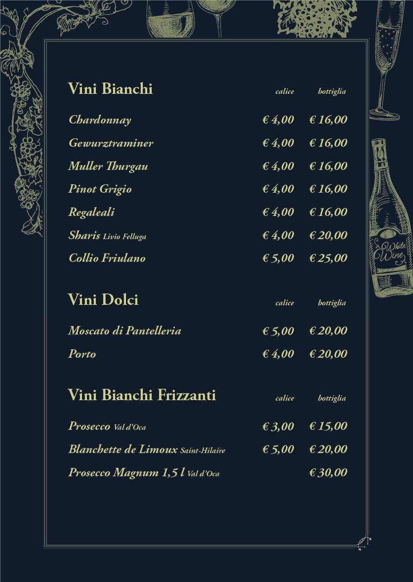 Menu di Pub Birreria La Corriera 