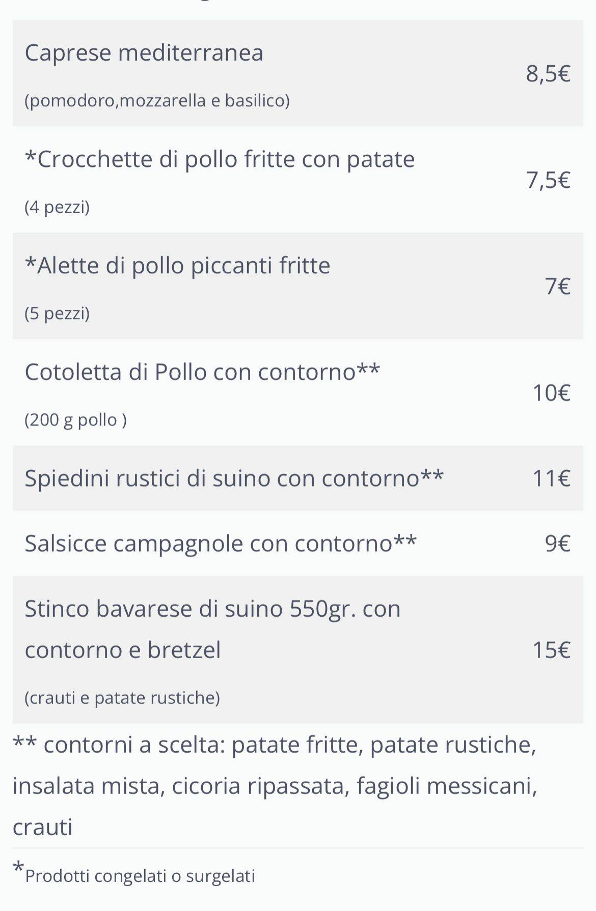Menu di Pub Four X 