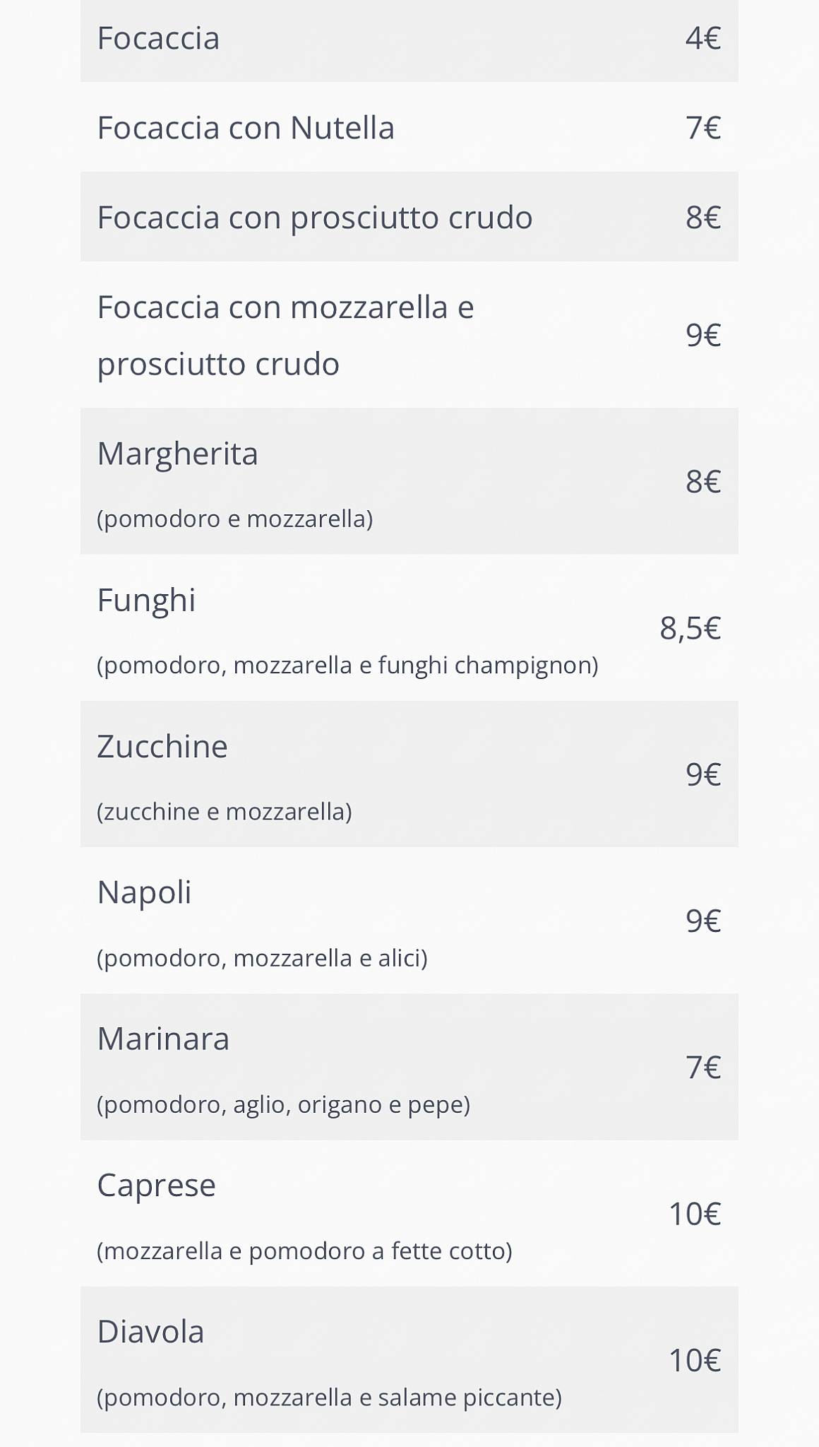 Menu di Pub Four X 