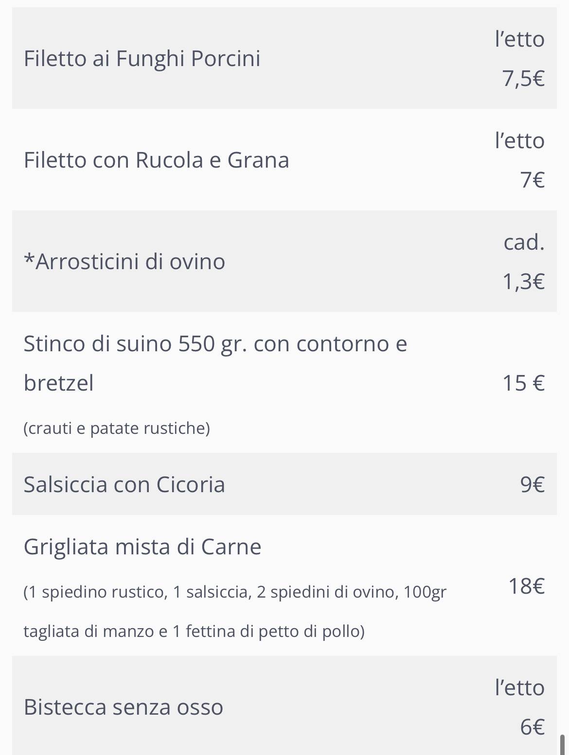Menu di Pub Four X 