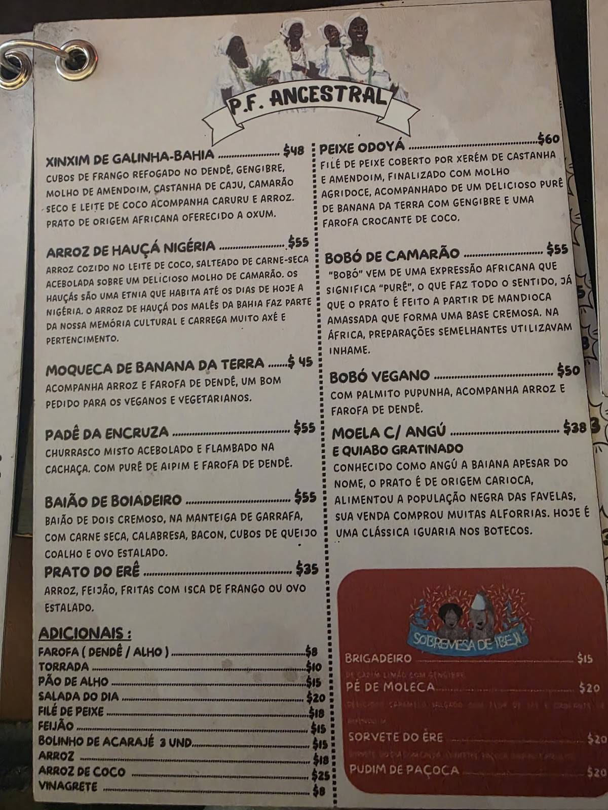 AGÔ - Bar da Encruza cardápio