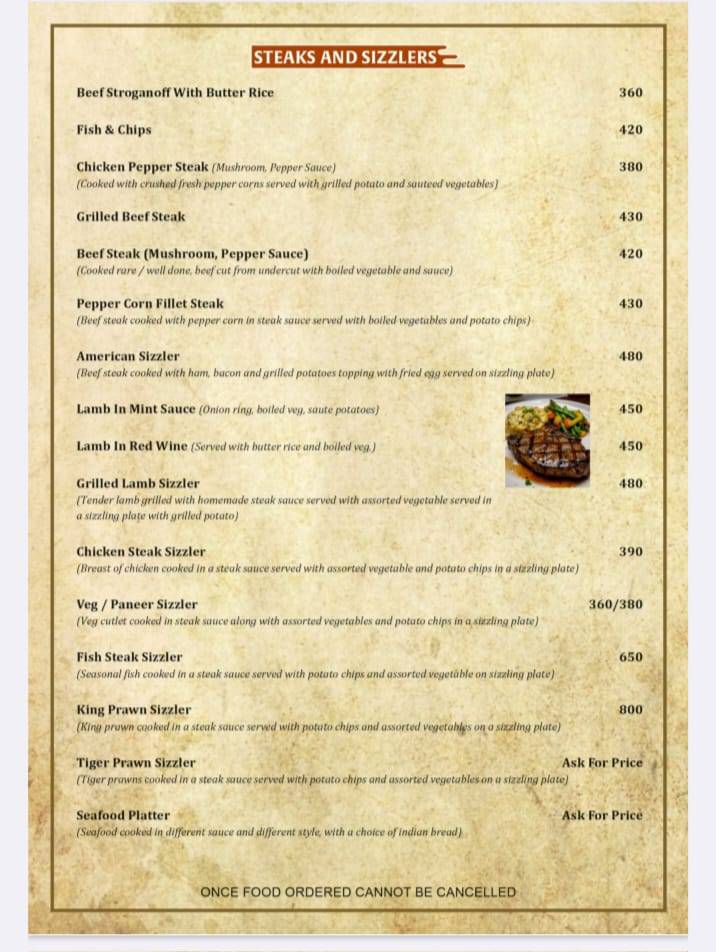Alora Spice menu