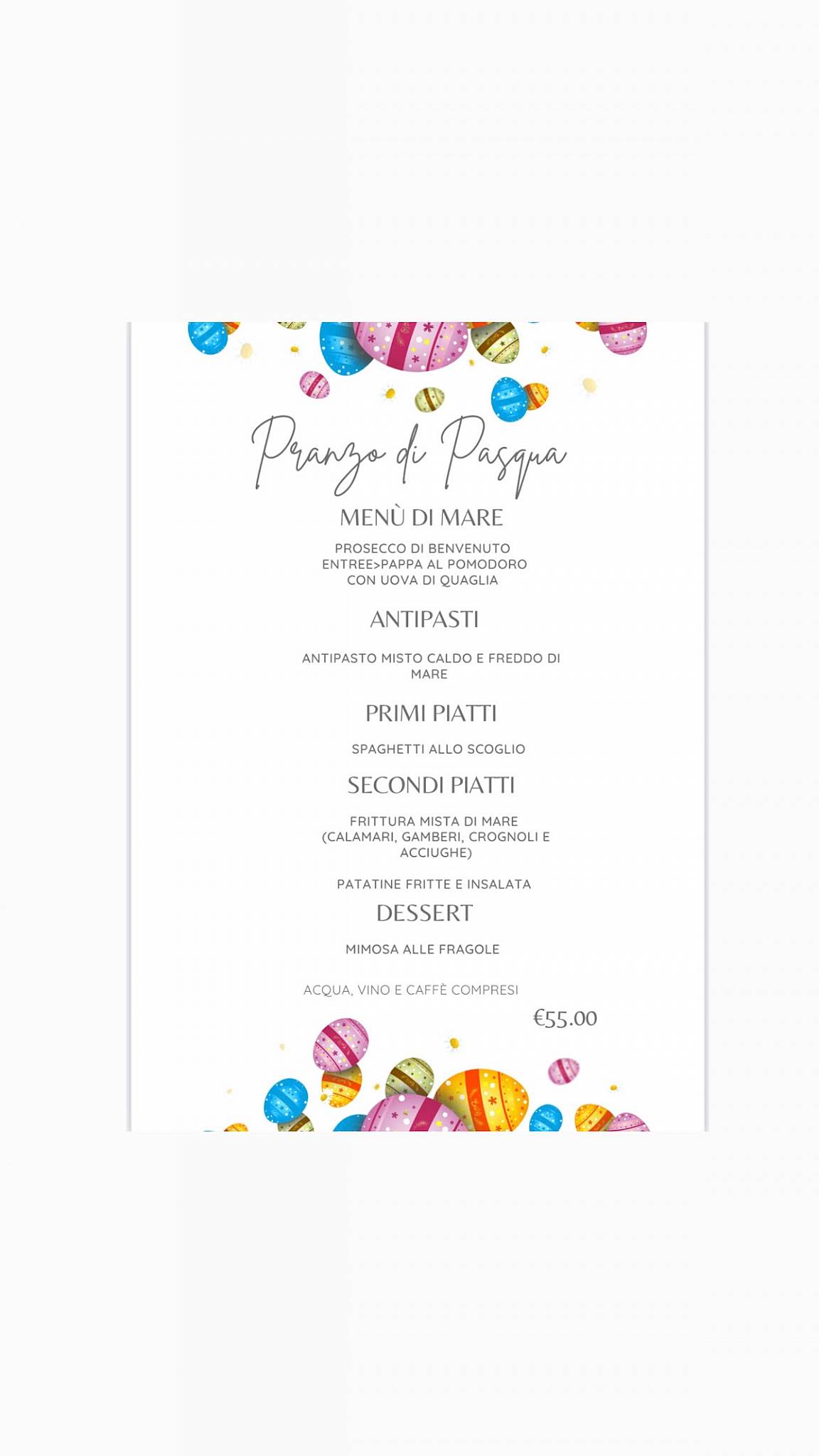 Menu di ArteGrappe 