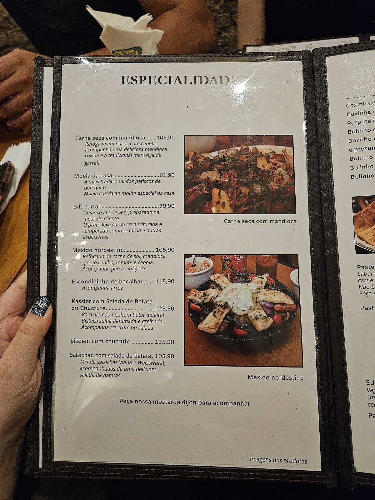 Bar Quintal da Mooca cardápio