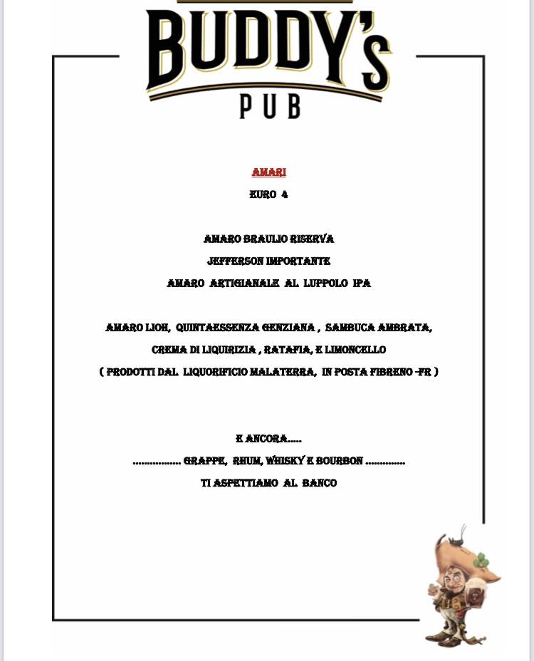 Menu di Buddy's 