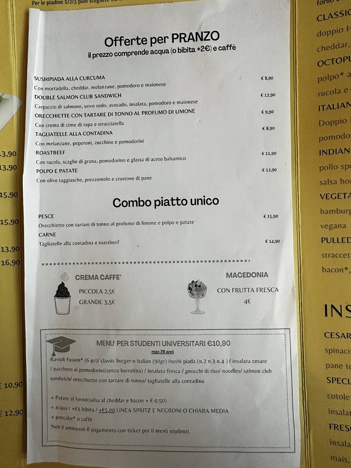 Menu di Farinami 