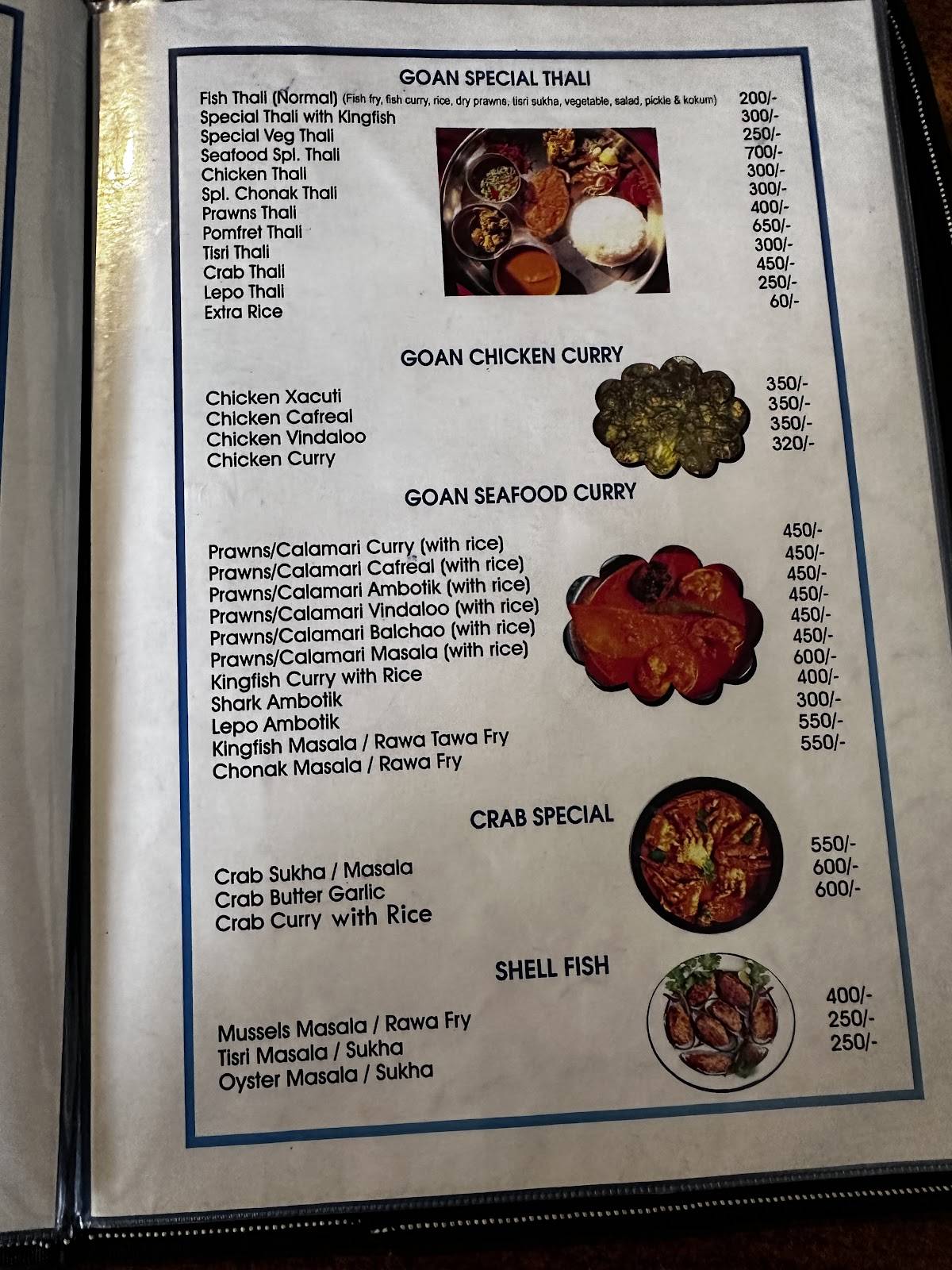 Fisherman's Local Bar & Restaurant menu
