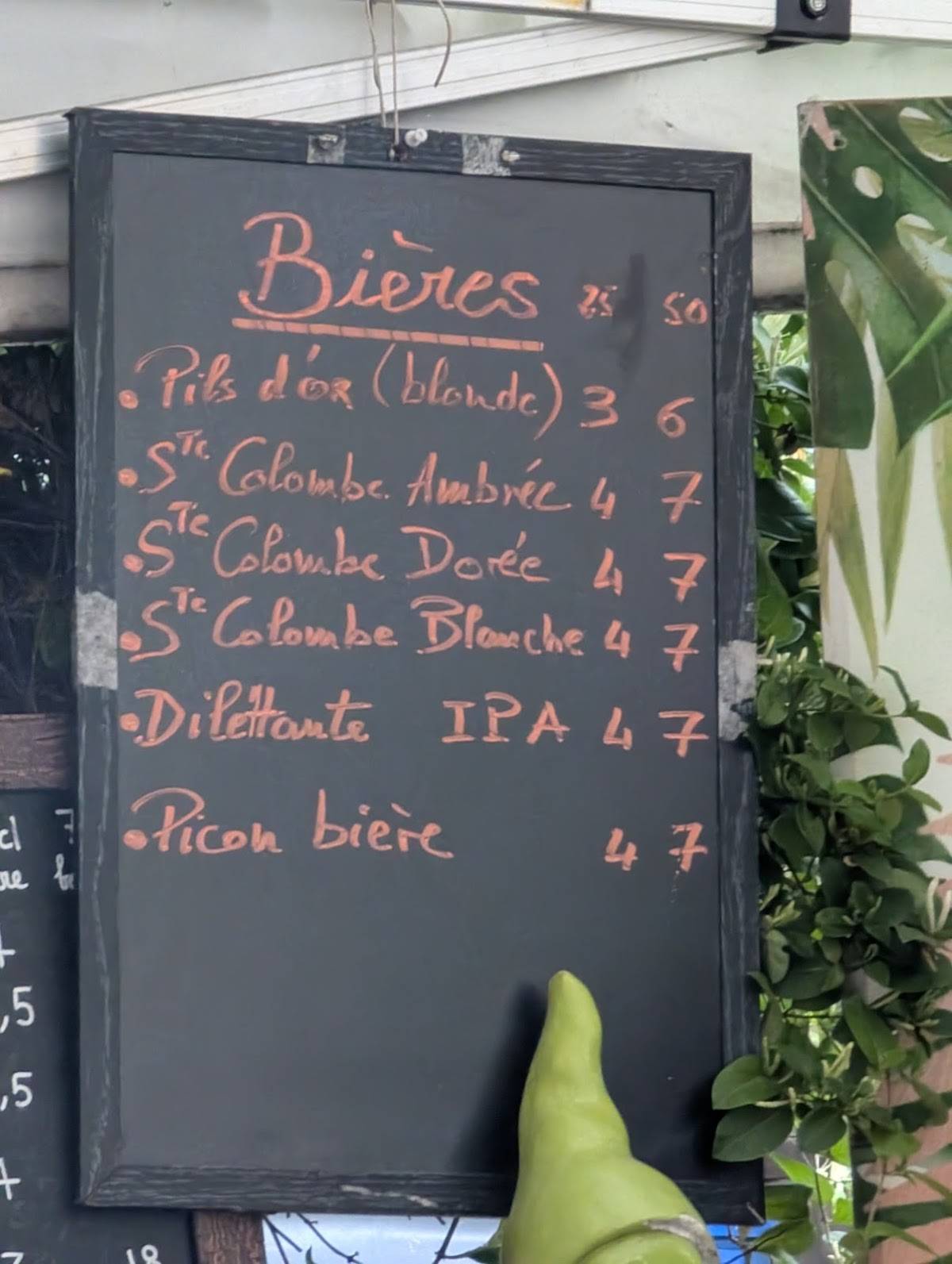 Menu de La Mie Mobile