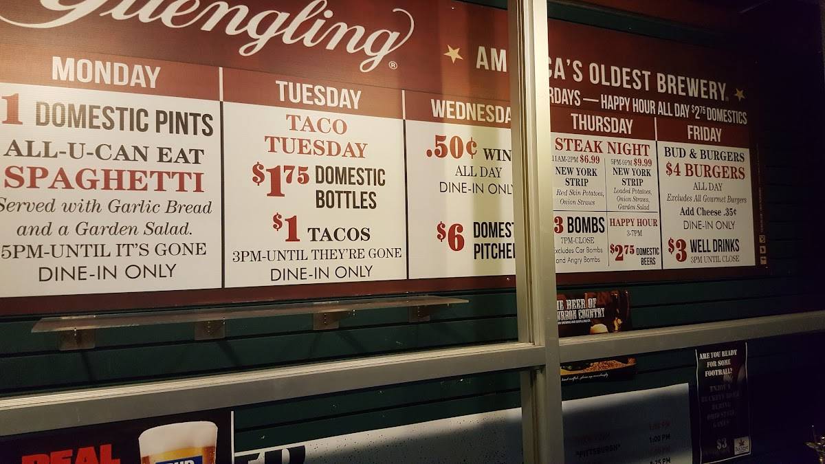 Menu at Logo's Sports Bar & Grill, Cincinnati