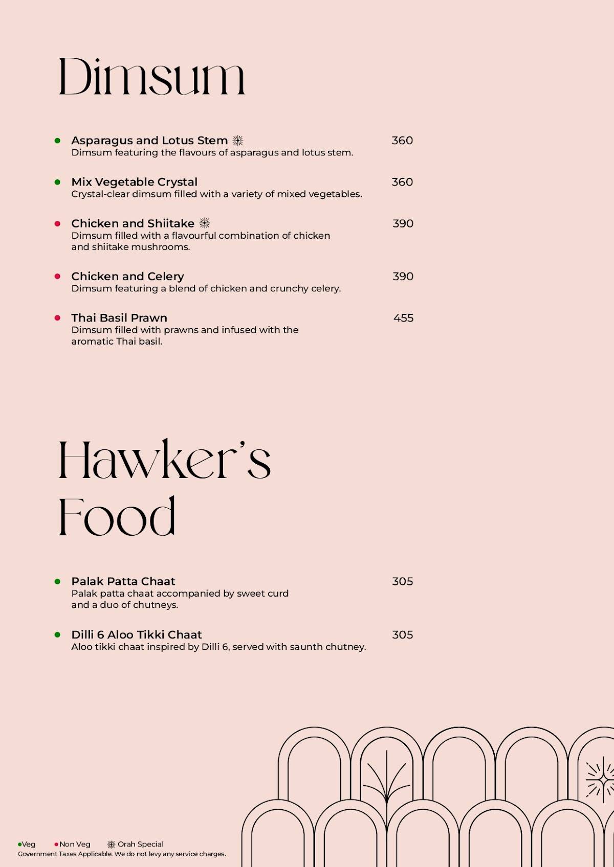 Orah Brew Garden menu