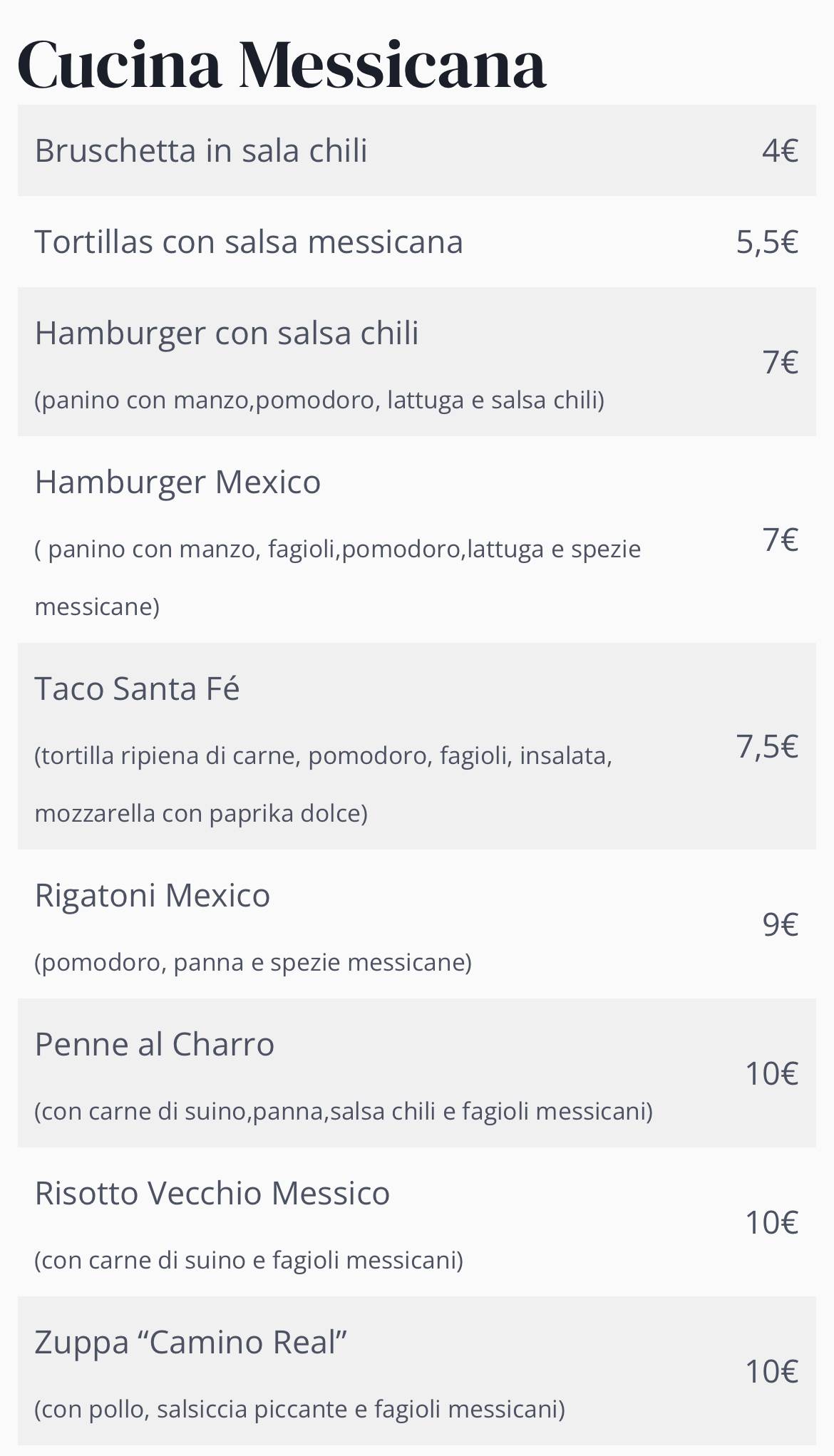 Menu di Pub Four X 