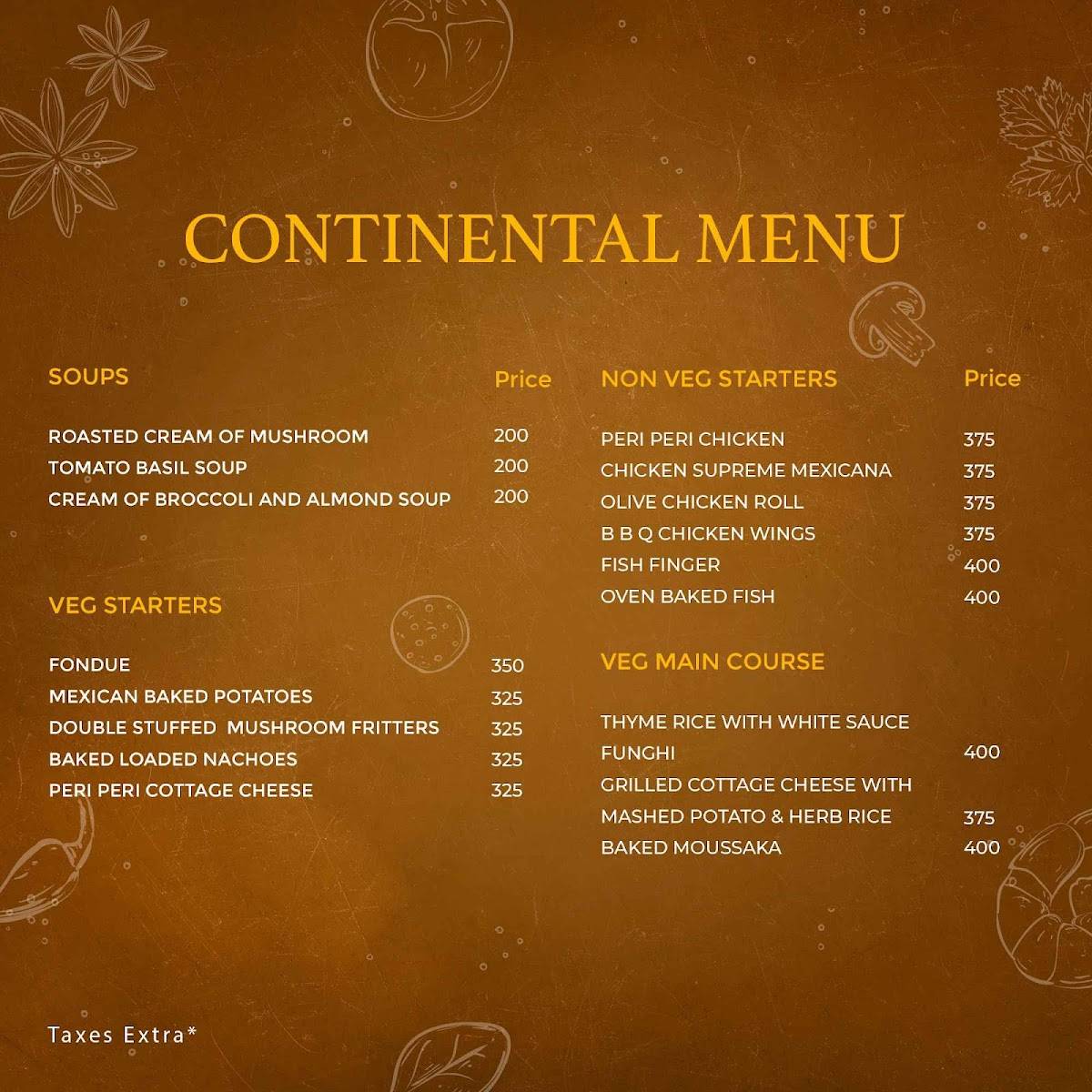 Second House menu
