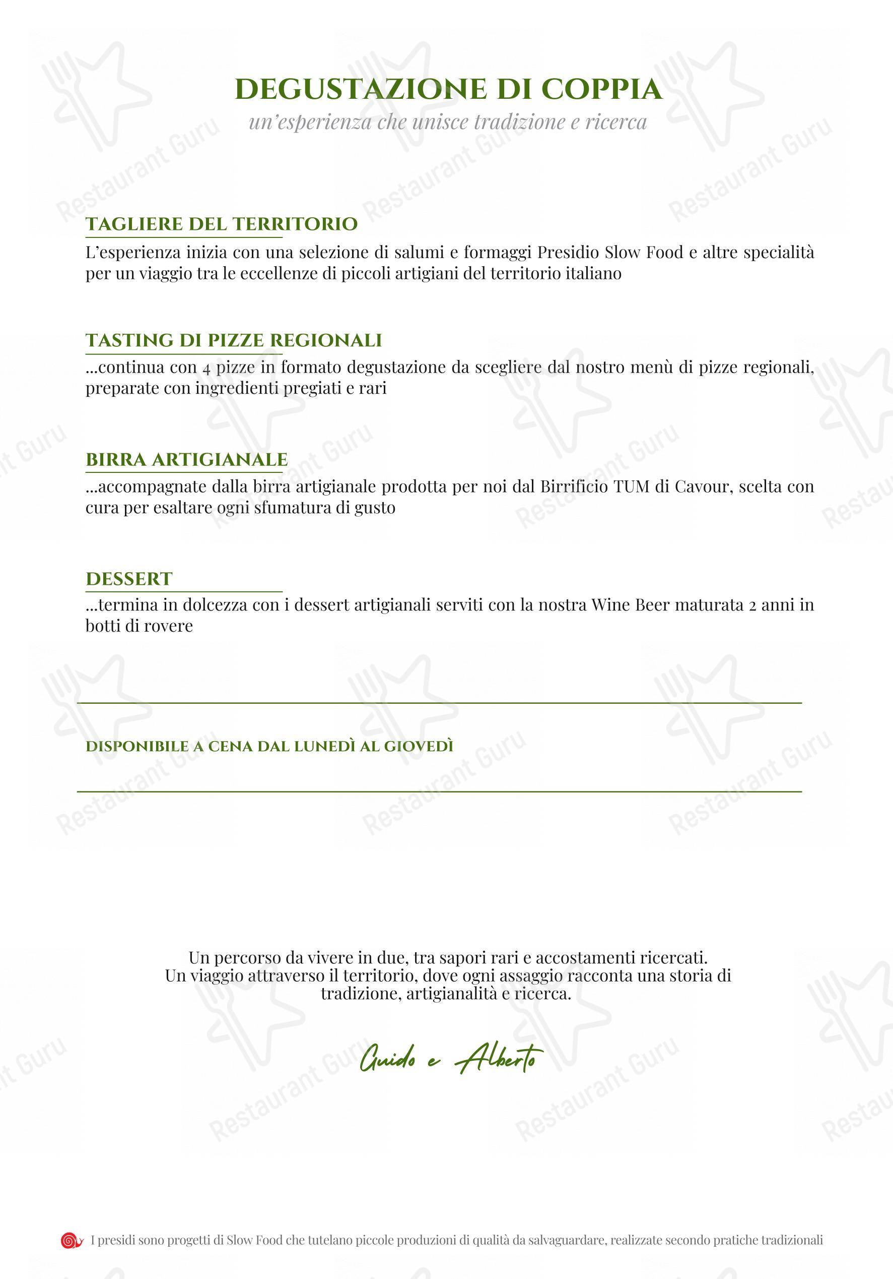 Menu per Pummarò.it pizzeria
