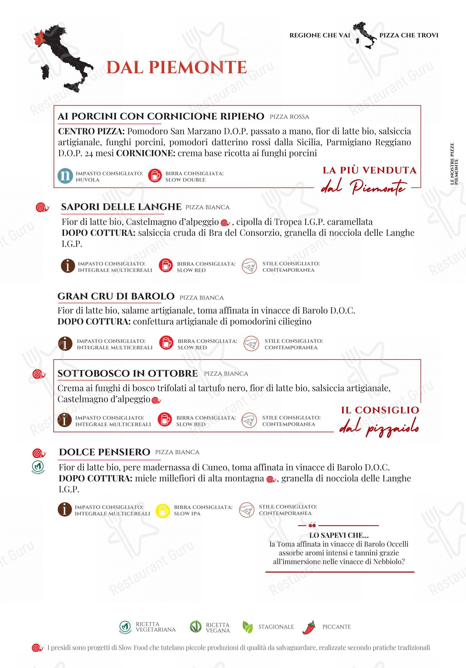 Menu per Pummarò.it in Torino