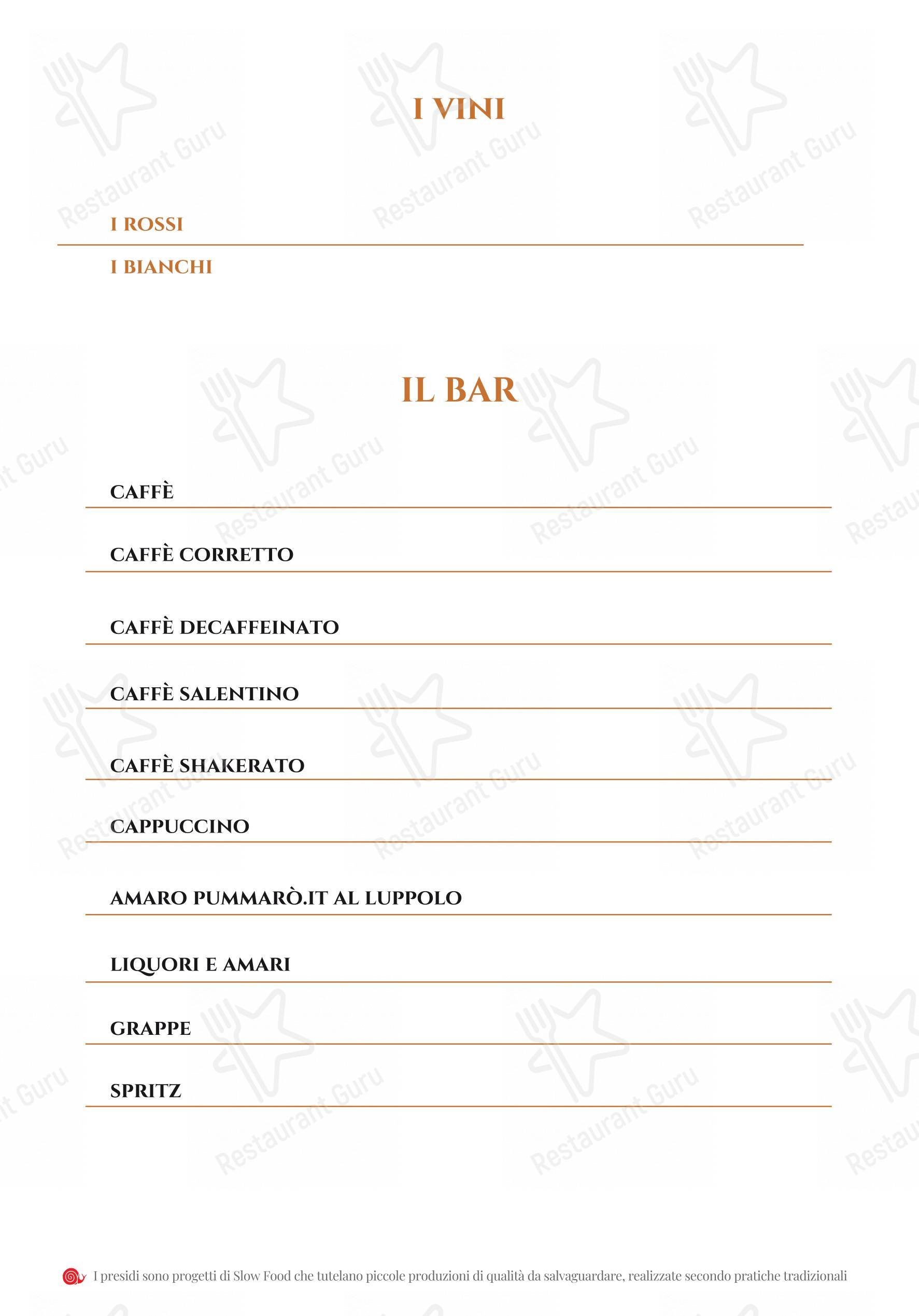 Menu per Pummarò.it in Torino