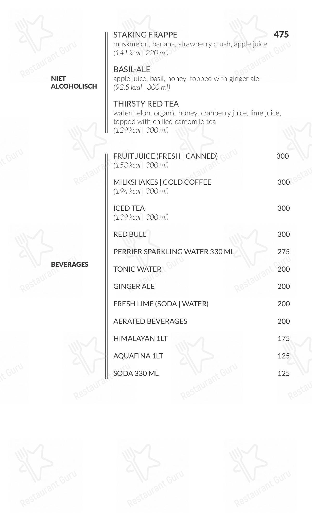 Menu for Buzz in Pune