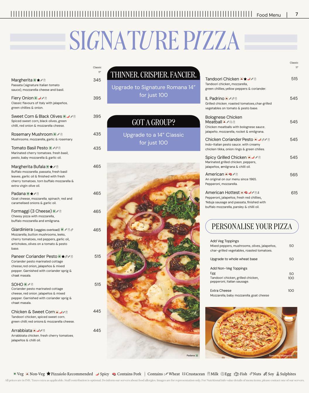 PizzaExpress menu