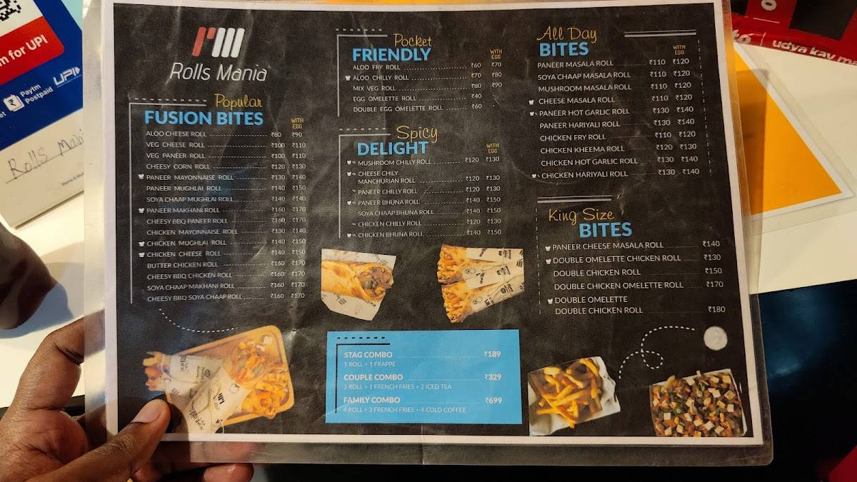 Rolls Mania menu