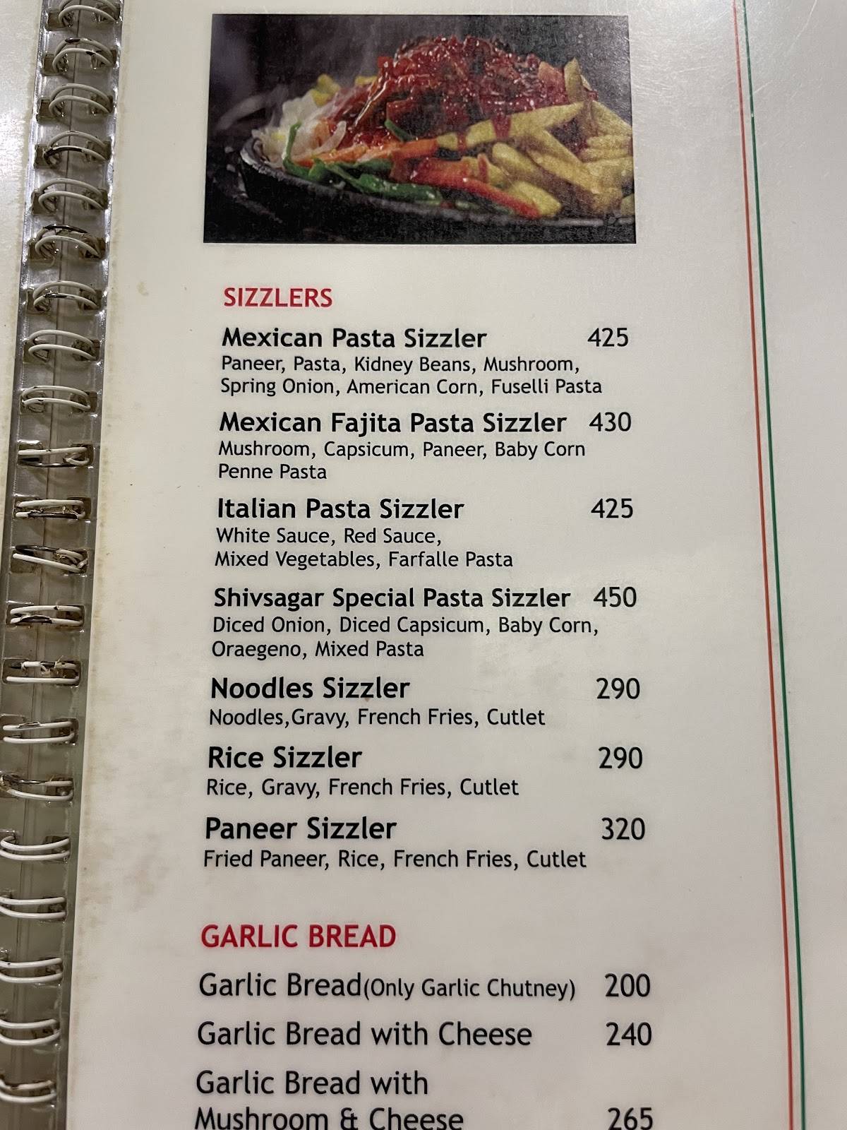 Shiv Sagar Veg Restaurant menu