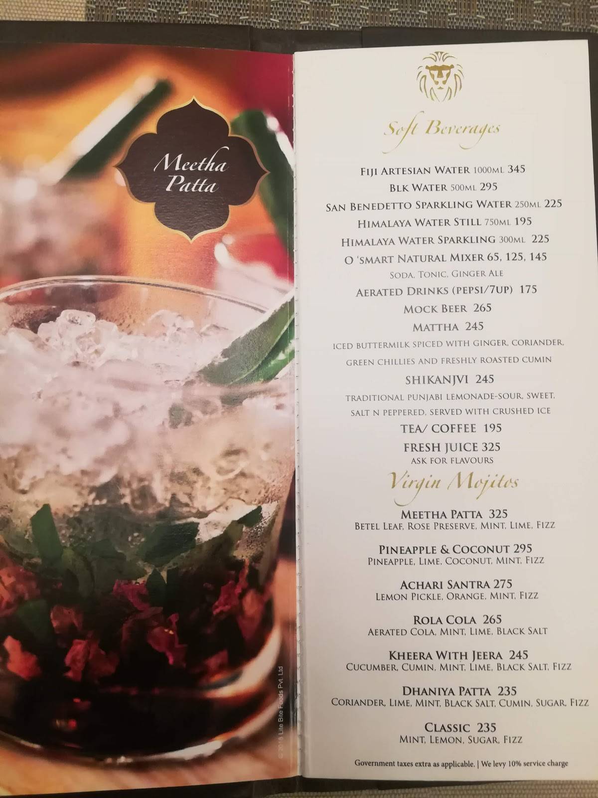 Menu at Punjab Grill Whitefield, Bengaluru, Nexus Shantiniketan Mall