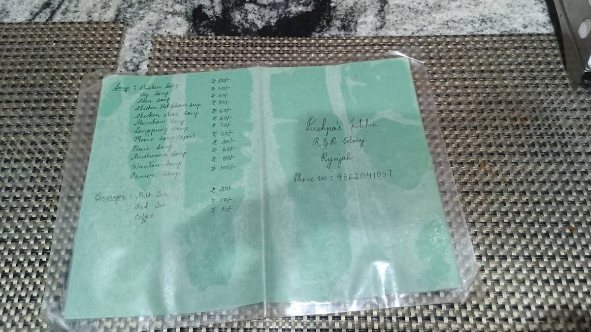 Pushpa's menu