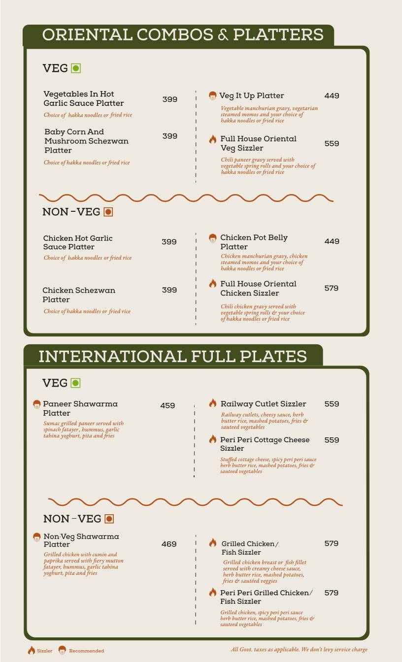 QD Restaurant menu