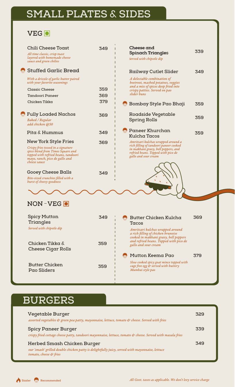 QD Restaurant menu