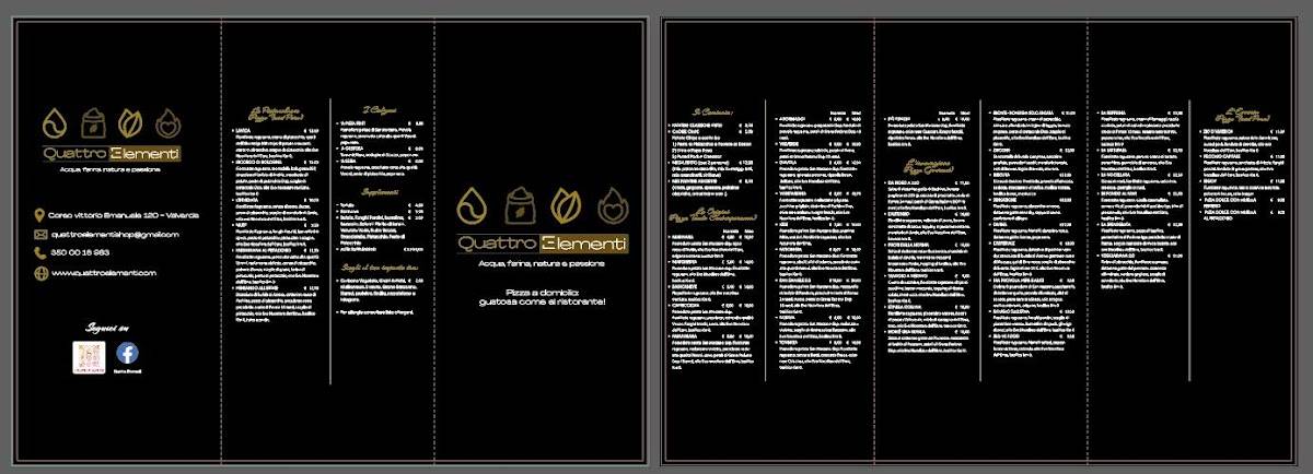 Menu di Quattro Elementi 