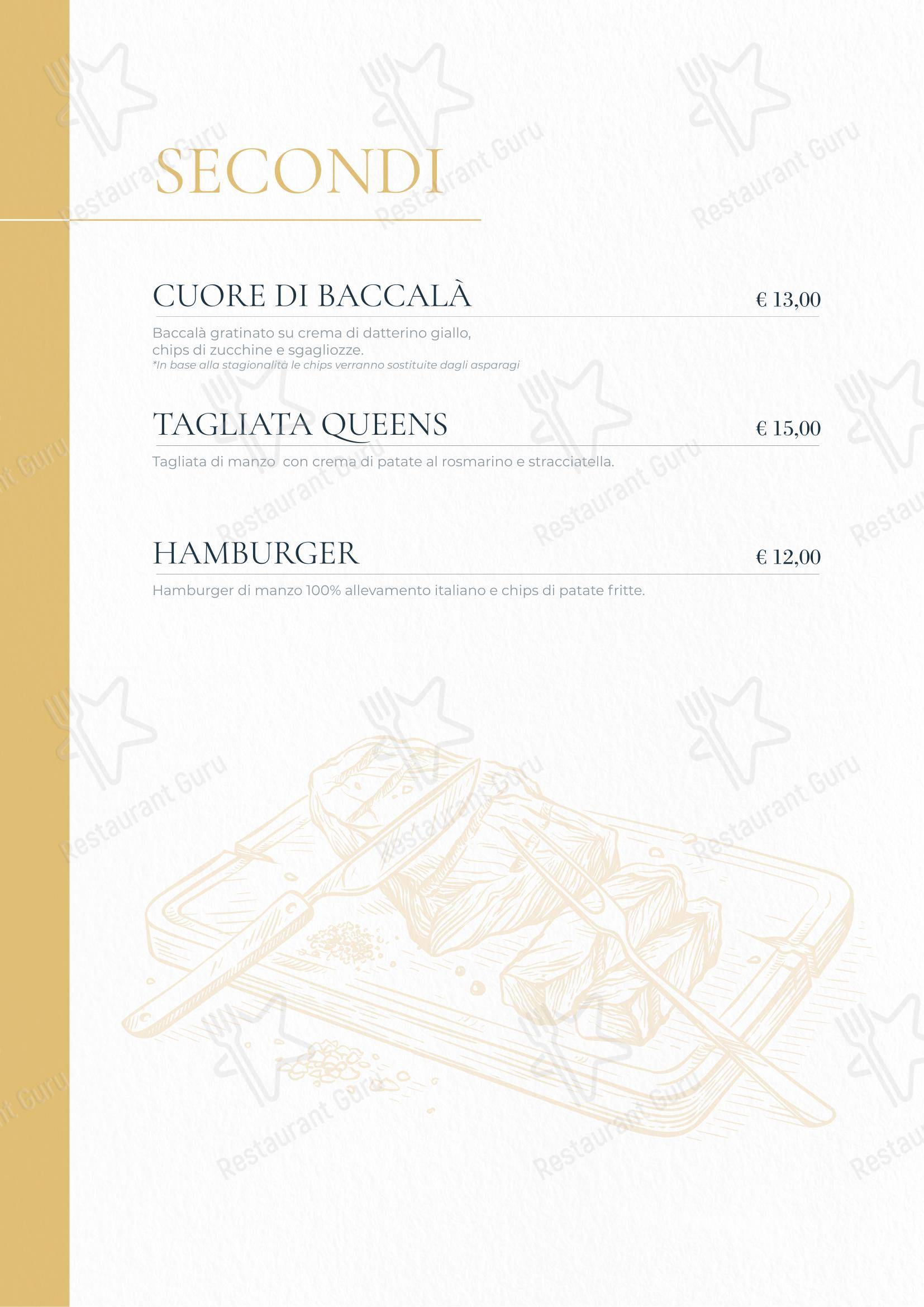 Menu di Queens Caffè Bistrot Ristorante Molfetta - Menu