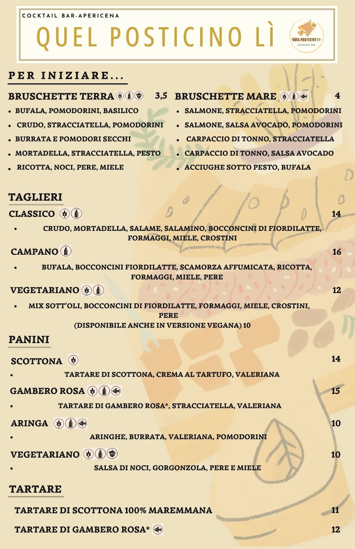 Menu di Quel Posticino Lì 