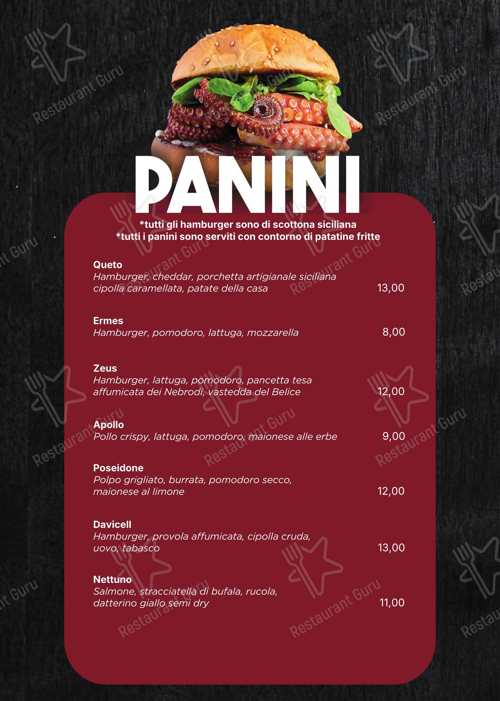 Pizzeria Queto in Città in Agrigento - Menu bar