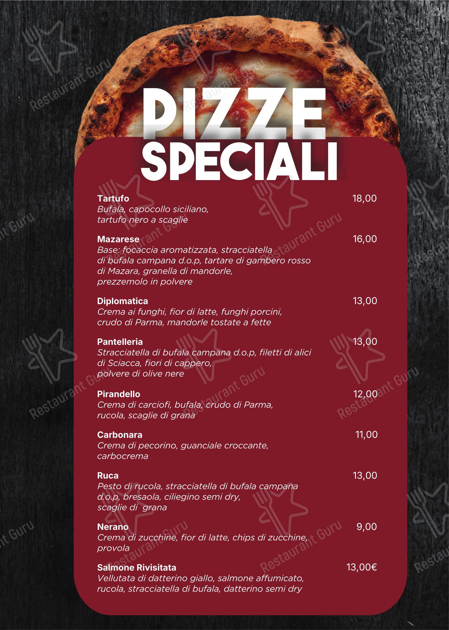 Pizzeria Queto in Città in Agrigento - Menu bar
