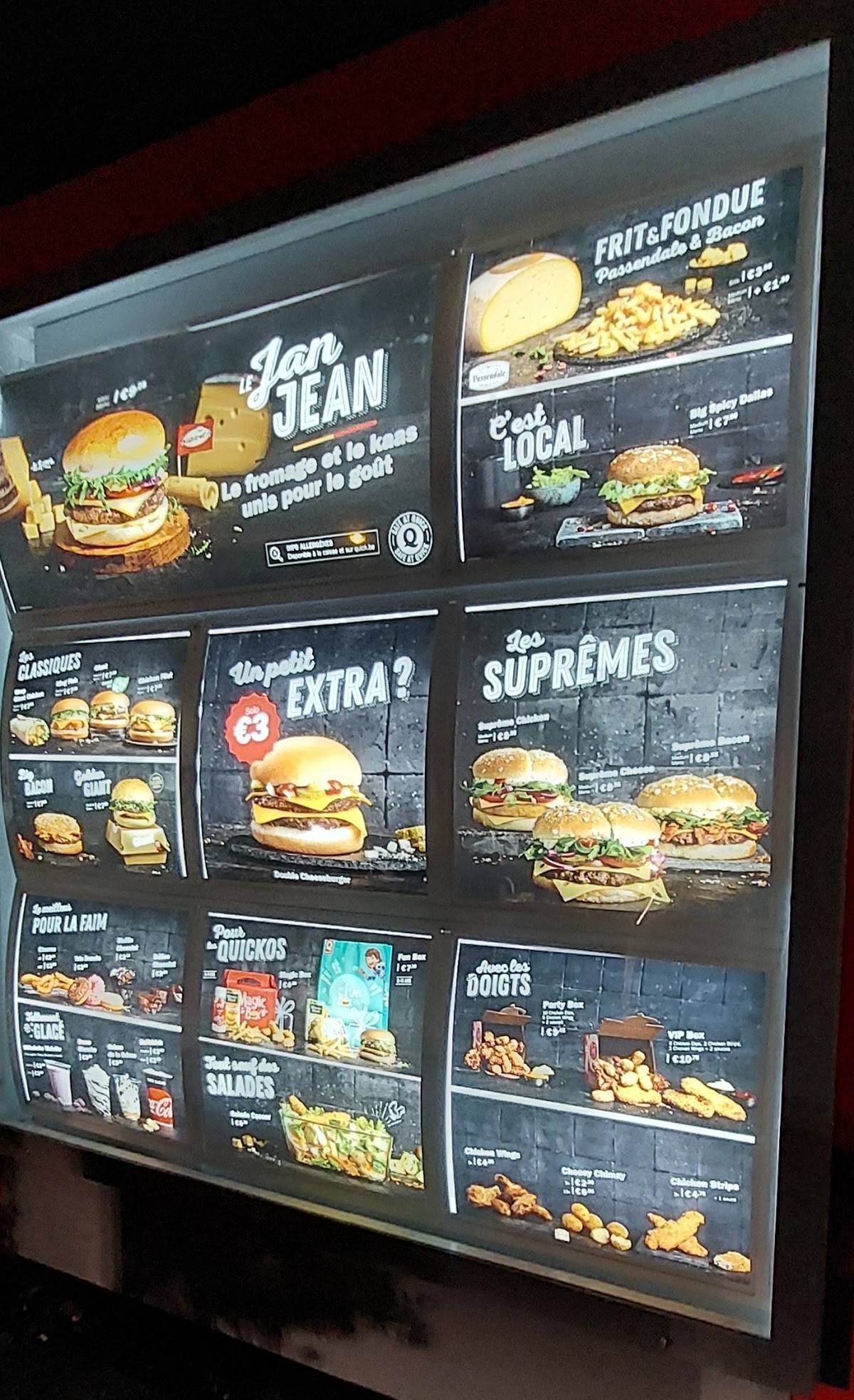 Menu de Quick Nivelles