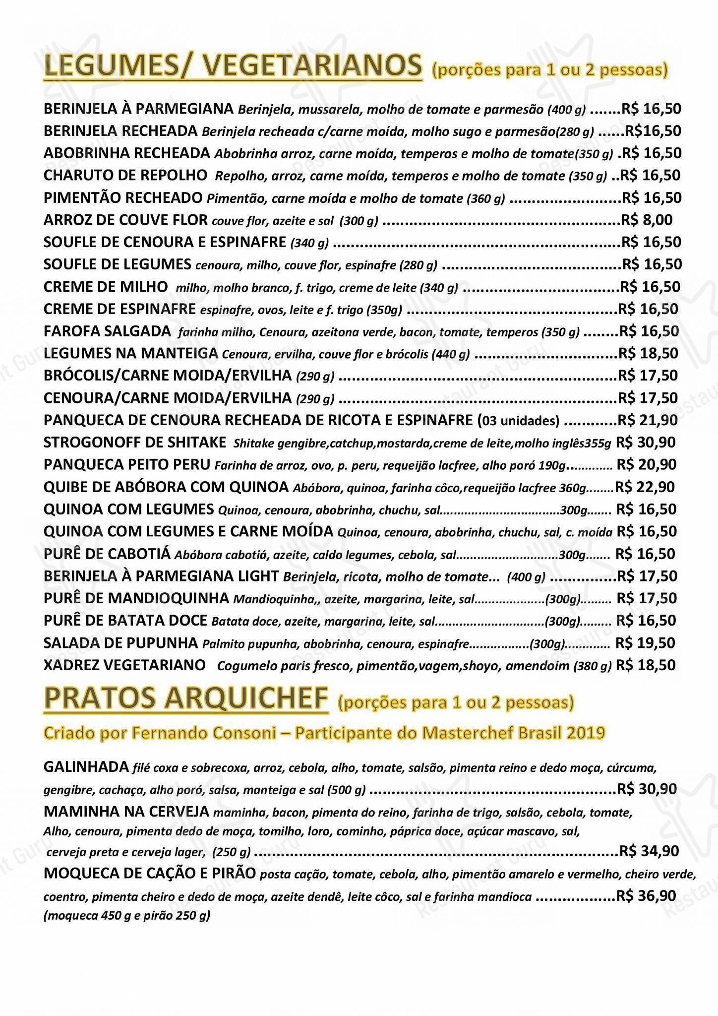 Основное меню para Quitutes & Etc Congelados e Empório em Campinas