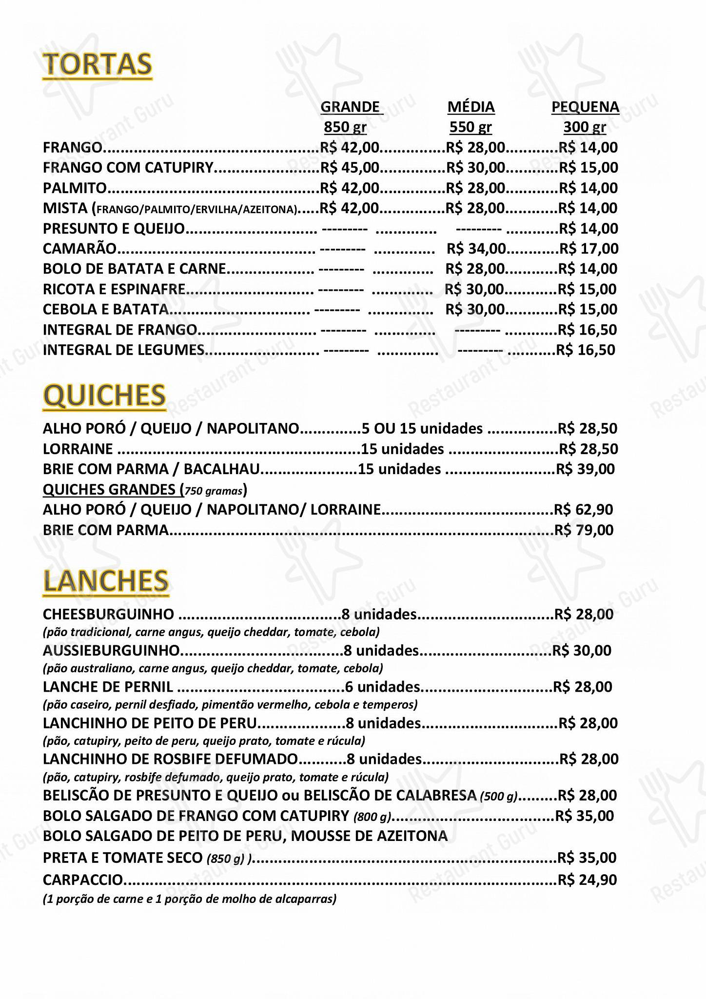 Quitutes & Etc Congelados e Empório - Основное меню
