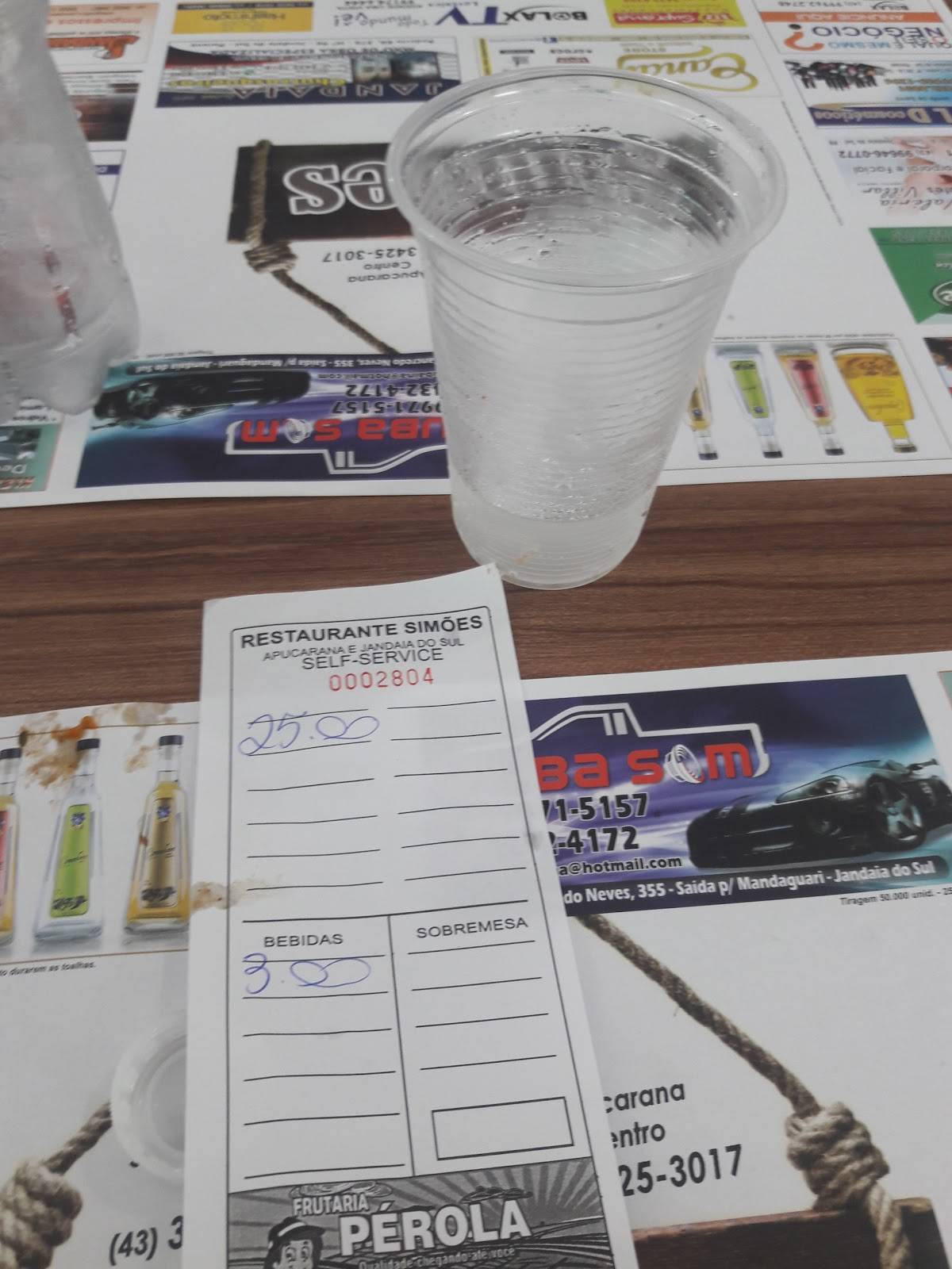 Restaurante Simões cardápio