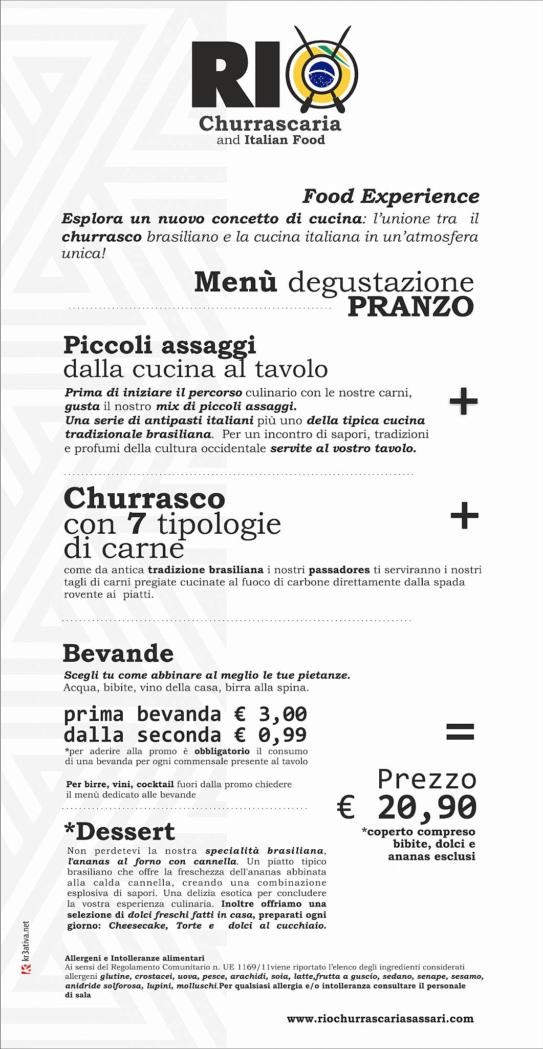 Menu di RIO Churrascaria 