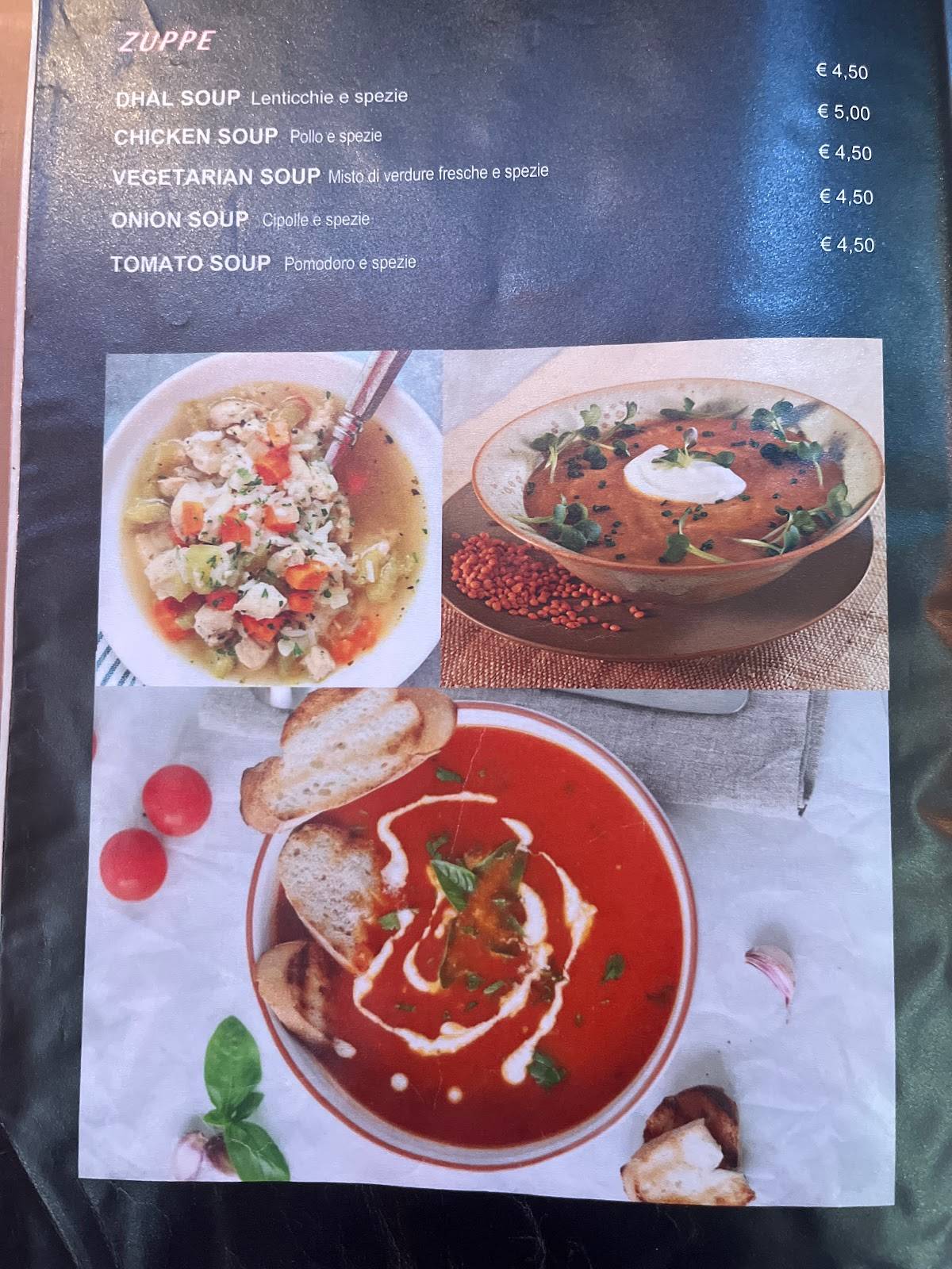 Menu di Ristorante Indiano 