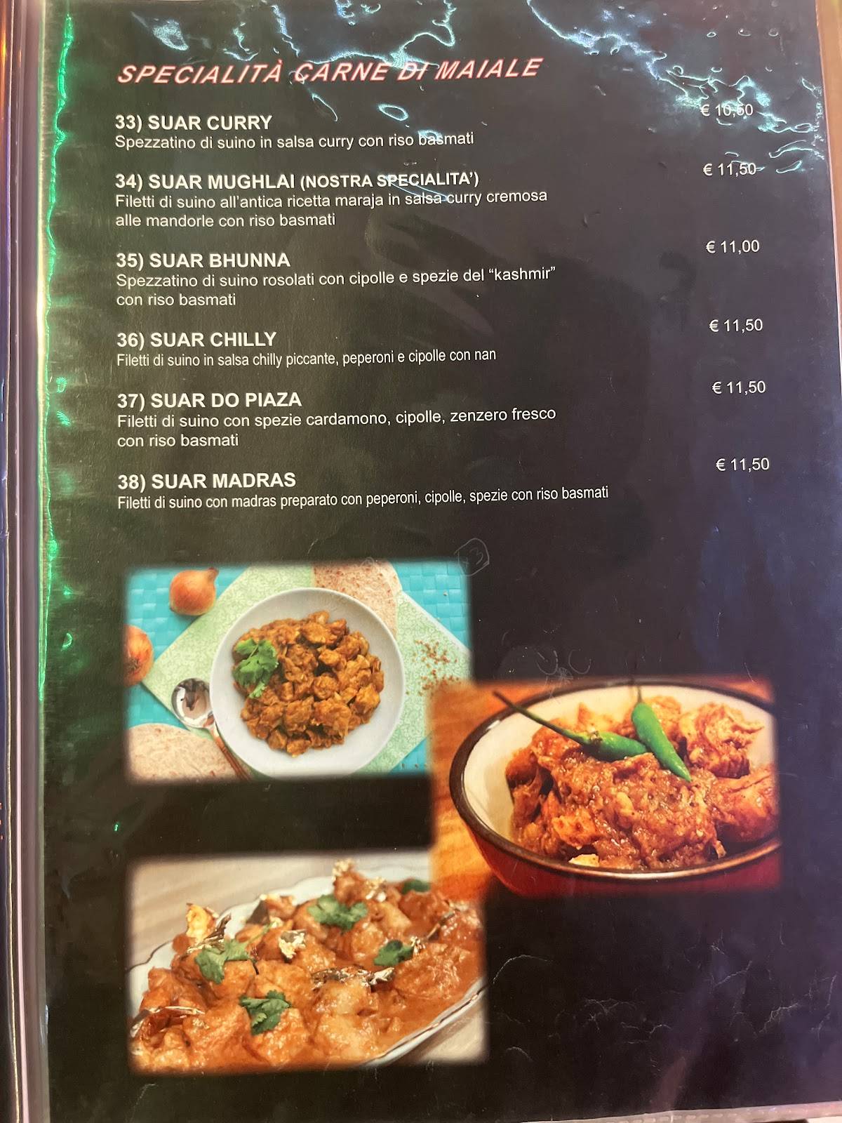 Menu di Ristorante Indiano 